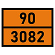 Табличка «Опасный груз 90-3082», Вещество жидкое опасное для окружающей среды, Н.У.К. (пленка, 400х300 мм)